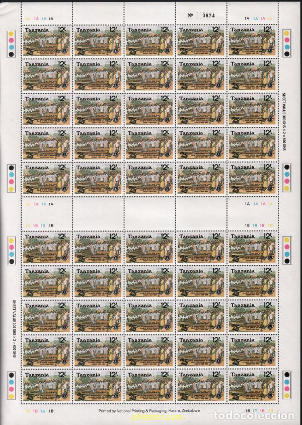 Sellos: 616981 MNH TANZANIA 1988 25 ANIVERSARIO DEL LIONS CLUB DE DARESSALAM
