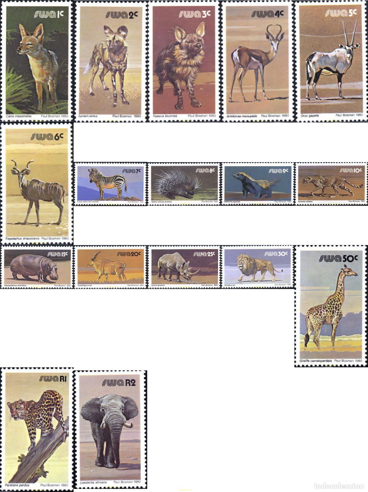 Sellos: 37116 MNH SUR OESTE AFRICANO 1980 FAUNA SALVAJE