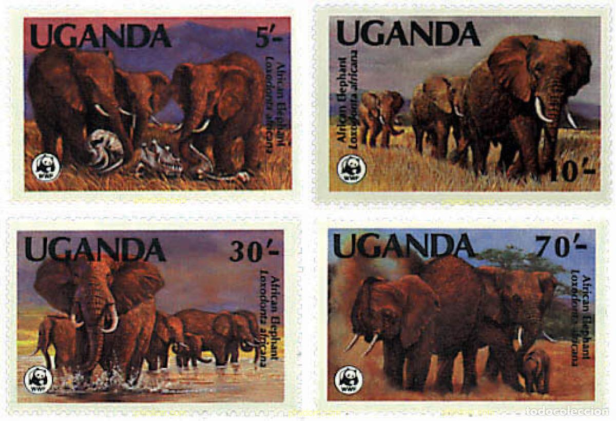 Sellos: 74050 MNH UGANDA 1983 ELEFANTE AFRICANO