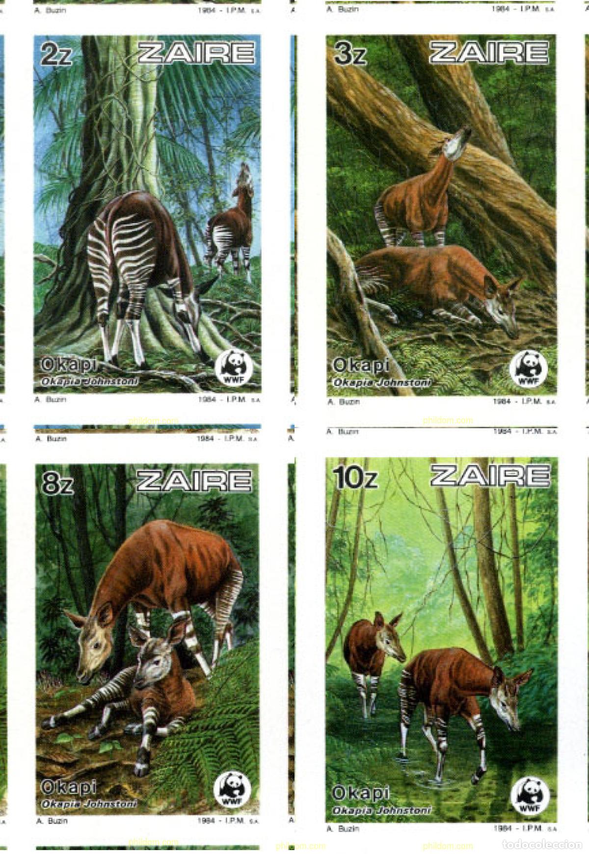 Sellos: 14960 MNH ZAIRE 1984 OKAPI