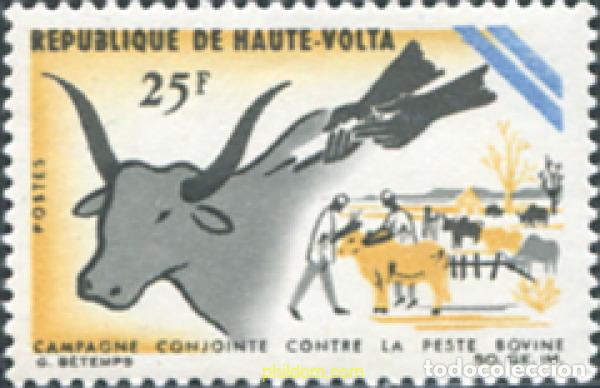 Sellos: 29234 MNH ALTO VOLTA 1966 LUCHA CONTRA LA PESTE BOVINA.