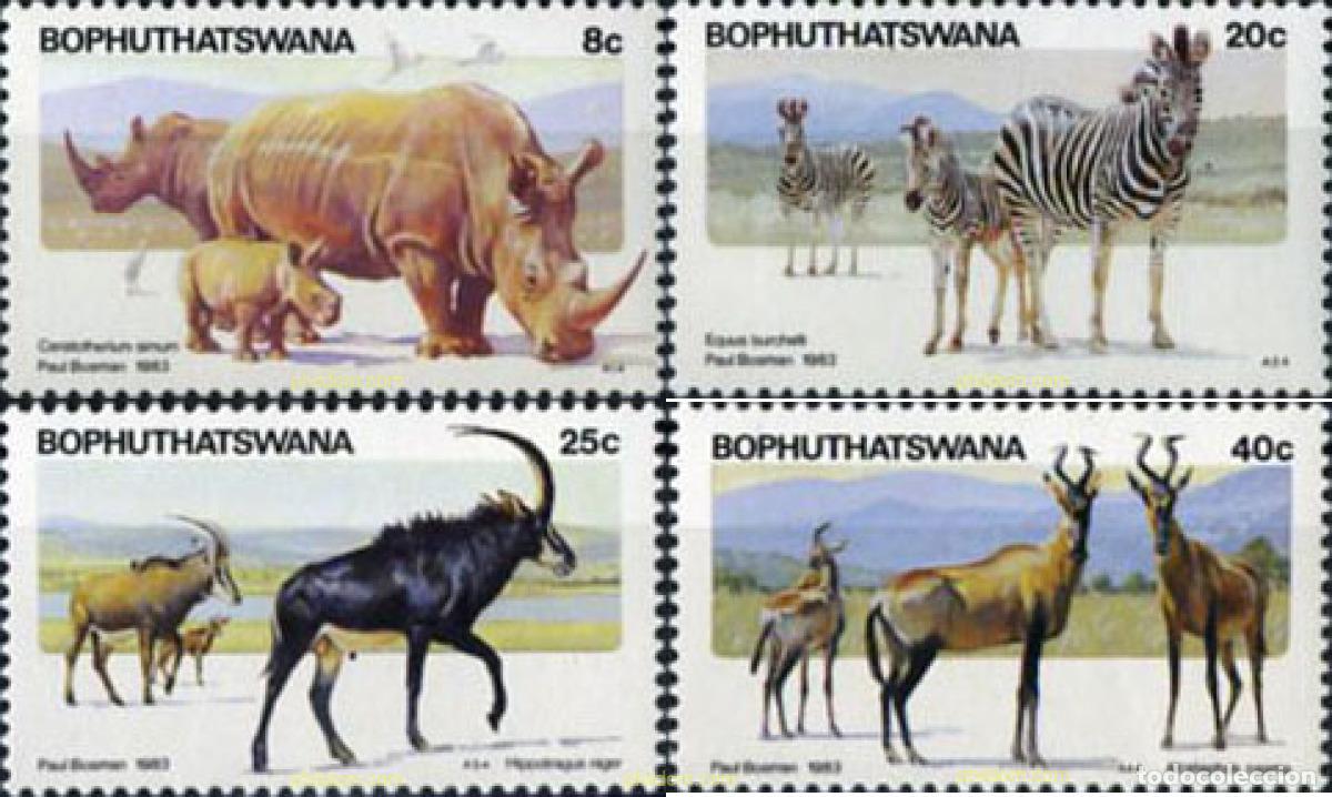 Sellos: 29602 MNH BOPHUTHATSWANA 1983 RESERVA NATURAL DE PILANESBERG.