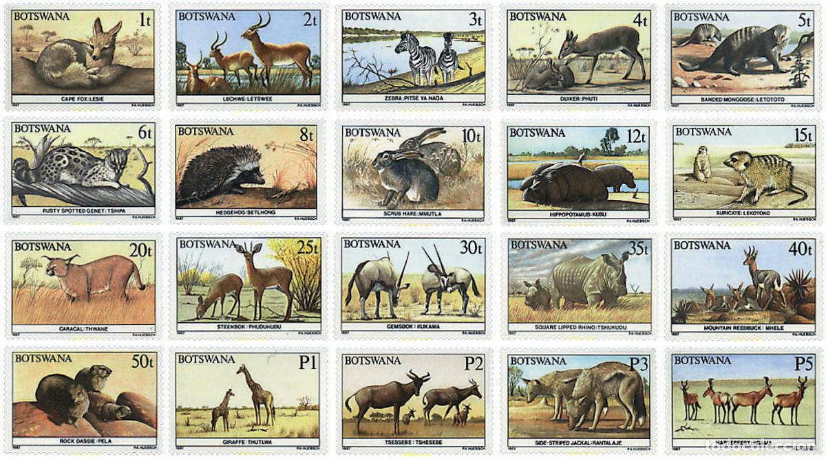 Sellos: 72792 MNH BOTSWANA 1987 FAUNA