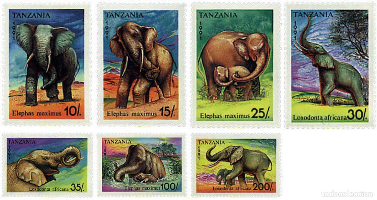 Sellos: 97623 MNH TANZANIA 1991 ELEFANTES
