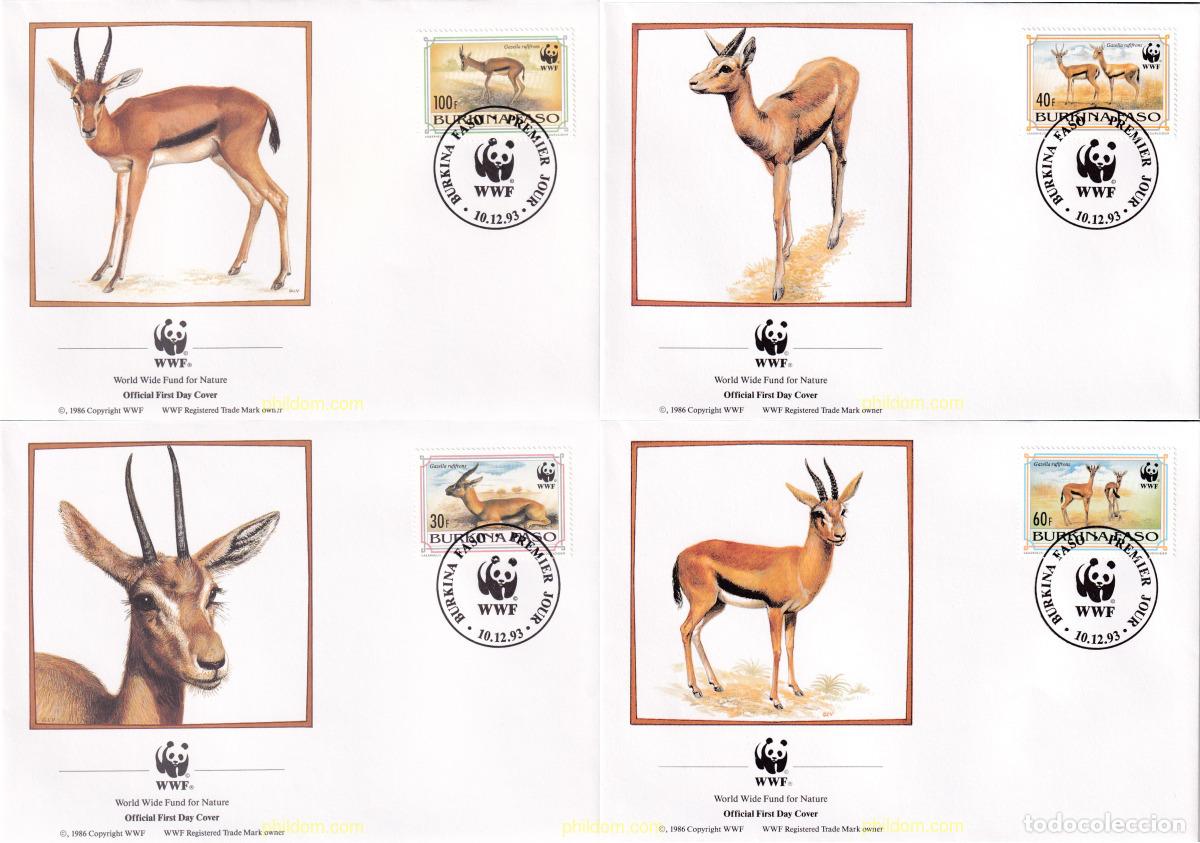 Sellos: 23158 MNH BURKINA FASO 1993 GACELA DE FRENTE ROJA