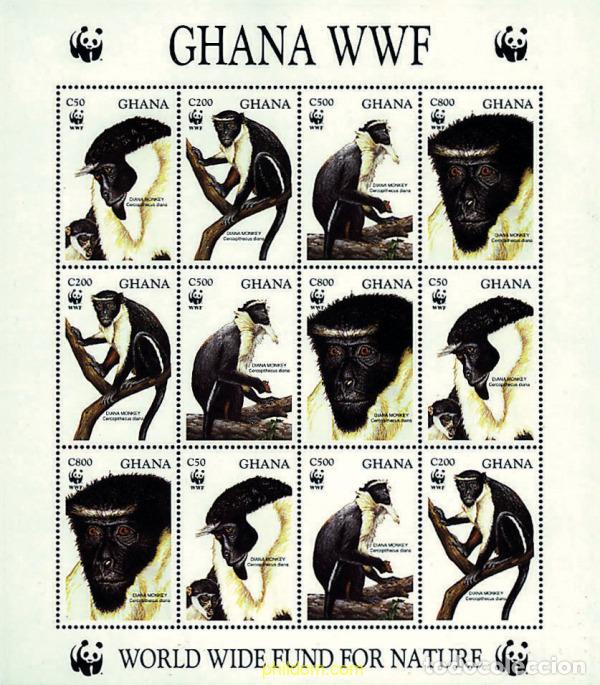 Sellos: 12650 MNH GHANA 1994 MONO DIANA