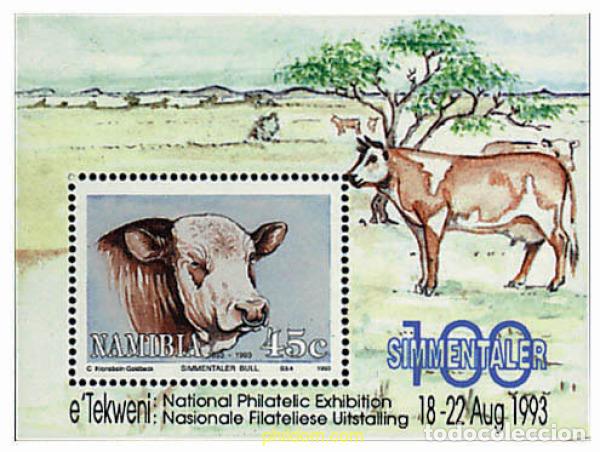 Sellos: 54642 MNH NAMIBIA 1993 CENTENARIO DE LA IMPORTACION DE BUEYES ORIGEN EURO