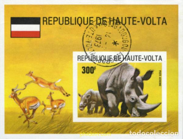 Sellos: 199722 USED ALTO VOLTA 1973 FAUNA SALVAJE