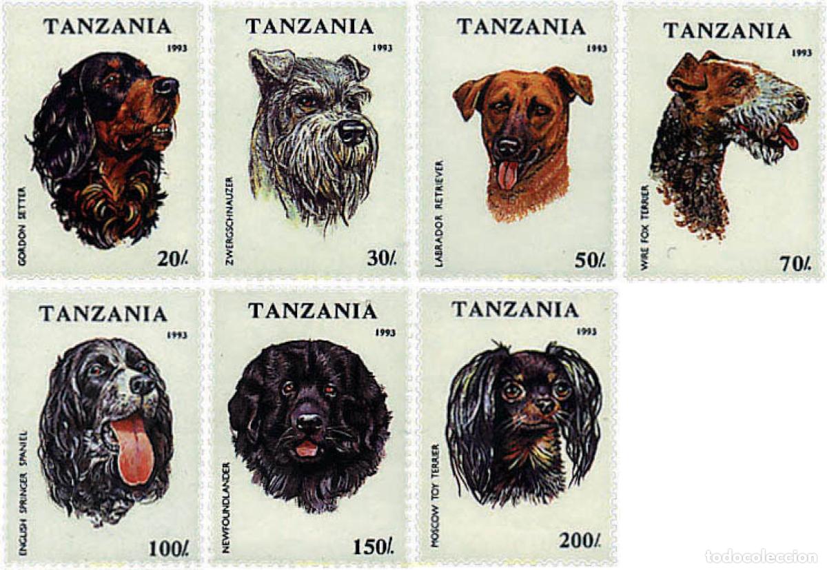 Sellos: 49727 MNH TANZANIA 1993 PERROS DE RAZA