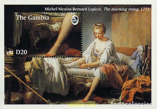 Sellos: 316913 MNH GAMBIA 1994 PINTURAS DE GATOS
