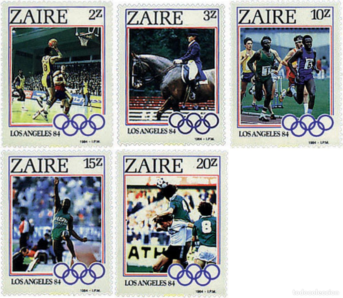 Sellos: 52387 MNH ZAIRE 1984 23 JUEGOS OLIMPICOS VERANO LOS ANGELES 1984