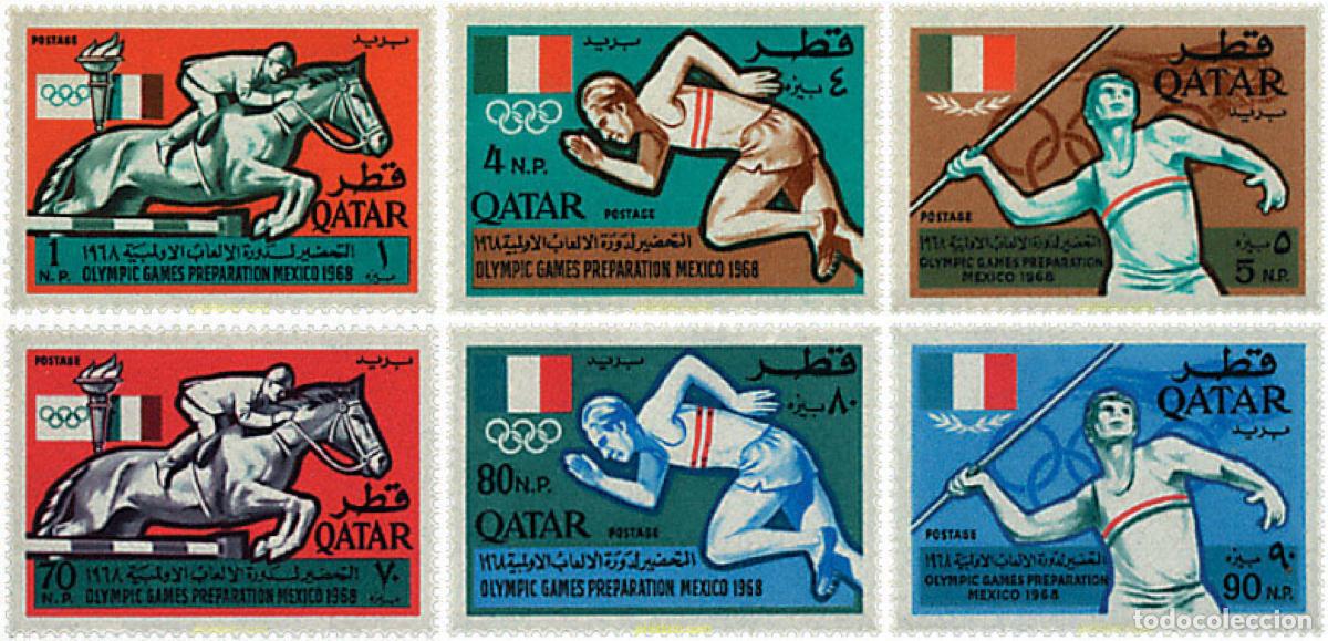 Sellos: 38759 MNH QATAR 1966 19 JUEGOS OLIMPICOS VERANO MEXICO 1968