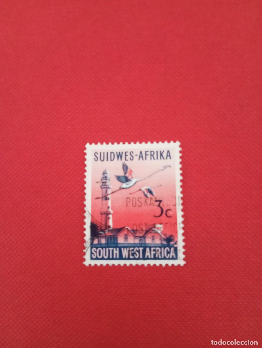 Sellos: AFRICA DEL SUDOESTE, 1961, FARO Y FLAMENCOS, YT 258 A