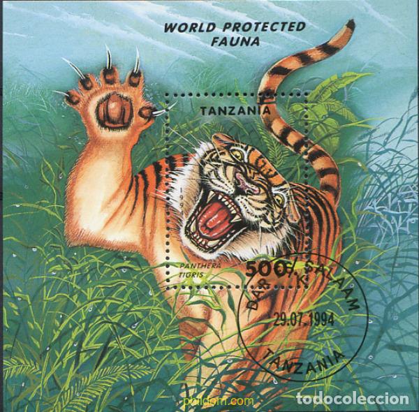 Sellos: 238699 USED TANZANIA 1994 FAUNA PROTEGIDA