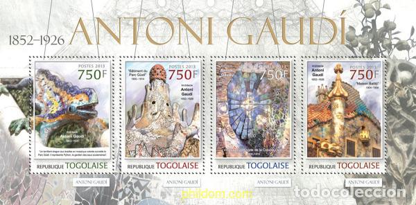 Sellos: 767858 MNH TOGO 2013 ANTONIO GAUD&Iacute;