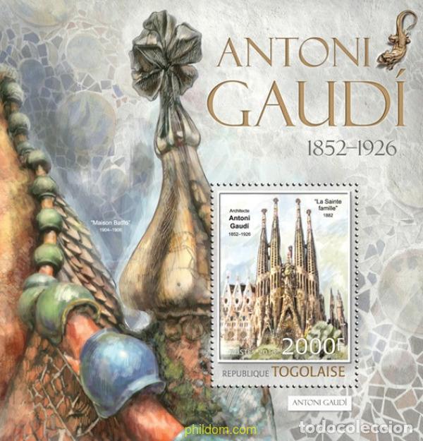 Sellos: 767859 MNH TOGO 2013 ANTONI GAUD&iacute;