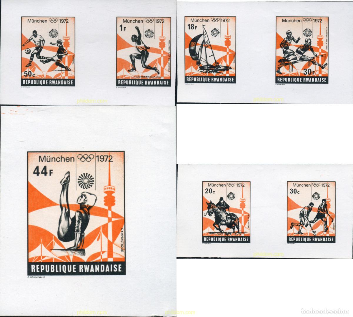 Sellos: 221835 MNH RUANDA 1972 20 JUEGOS OLIMPICOS VERANO MUNICH 1972