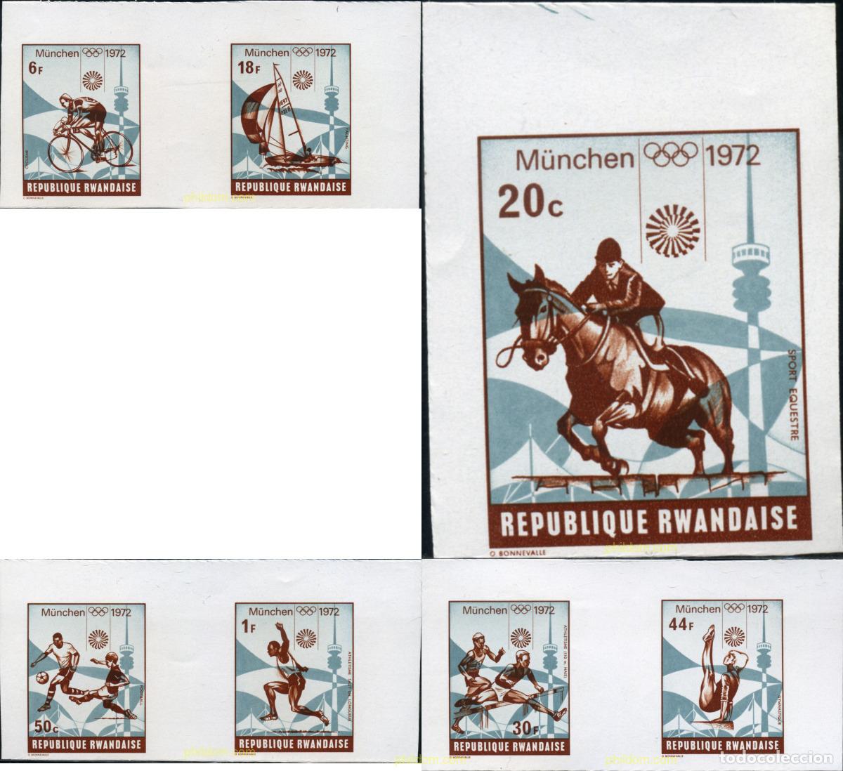 Sellos: 221844 MNH RUANDA 1972 20 JUEGOS OLIMPICOS VERANO MUNICH 1972