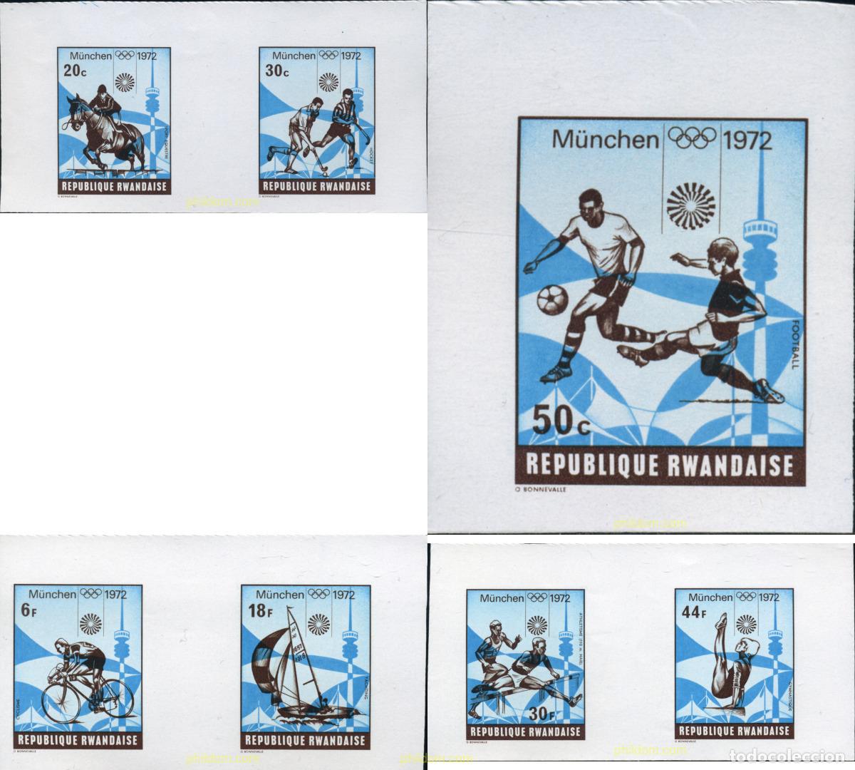 Sellos: 221849 MNH RUANDA 1972 20 JUEGOS OLIMPICOS VERANO MUNICH 1972