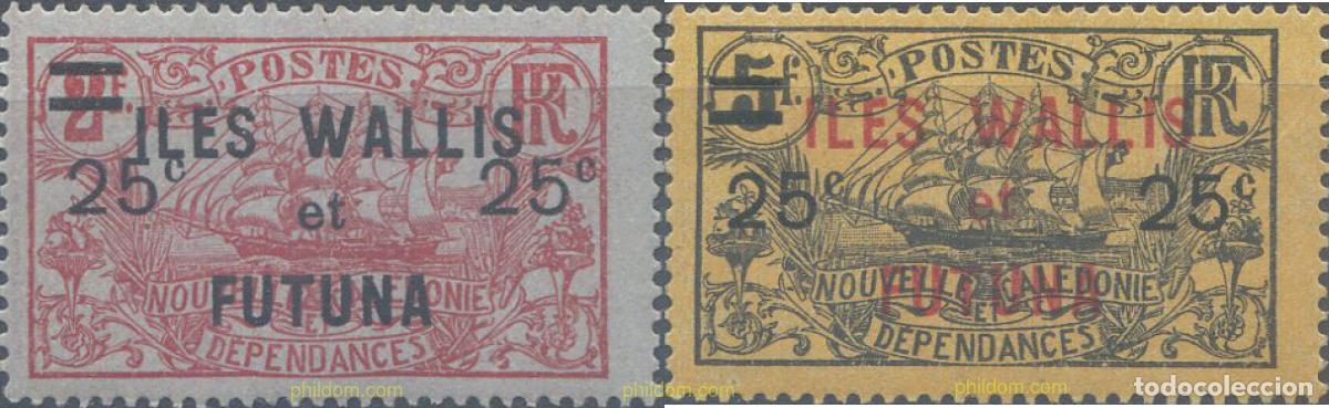 Sellos: 658578 HINGED WALLIS Y FUTUNA 1924 SELLOS DEL 1920 CON NUEVO VALOR