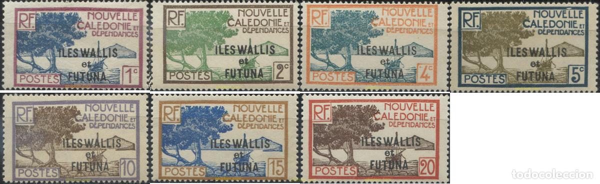 Sellos: 727124 HINGED WALLIS Y FUTUNA 1930 SELLOS DE NUEVA CALEDONIA DE 1928-38 SOBRECARGADOS