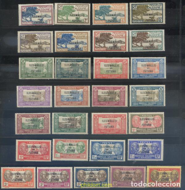 Sellos: 658588 MNH WALLIS Y FUTUNA 1930 SELLOS DE NUEVA CALEDONIA DE 1928-38 SOBRECARGADOS