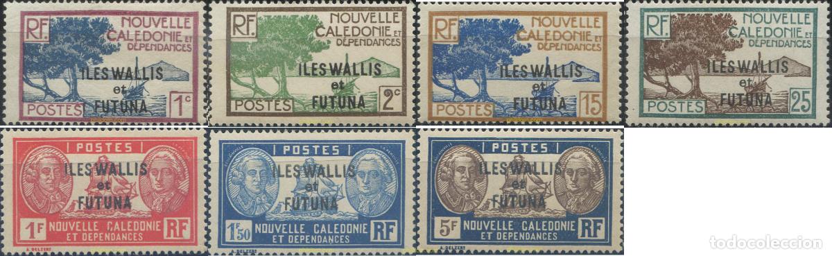 Sellos: 658595 MNH WALLIS Y FUTUNA 1930 SELLOS DE NUEVA CALEDONIA DE 1928-38 SOBRECARGADOS