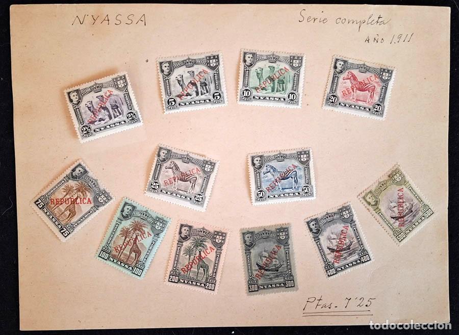 Sellos: Serie completa de sellos de Nyassa, sobrecargaods en 1911