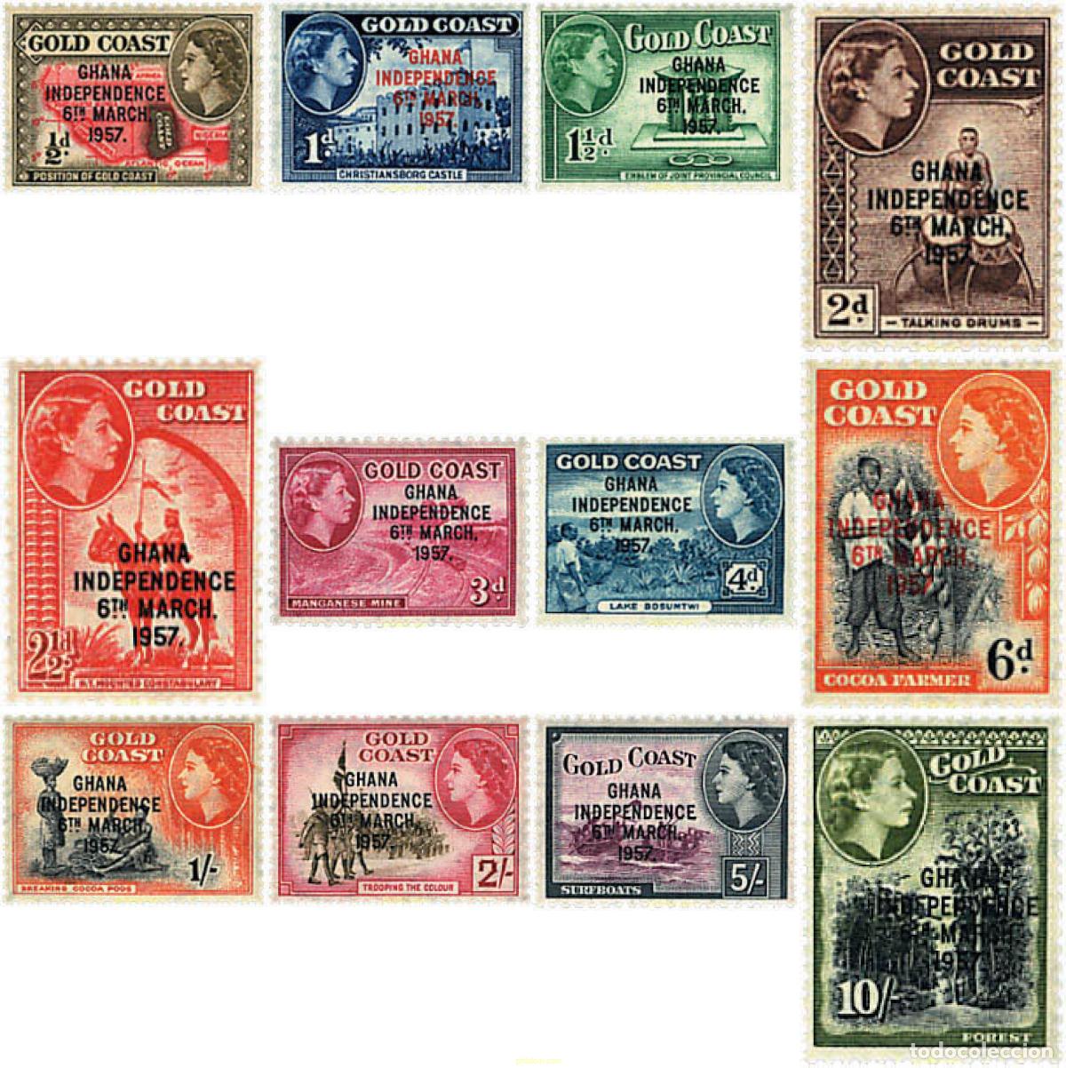 Sellos: 59779 MNH GHANA 1957 SERIE BASICA