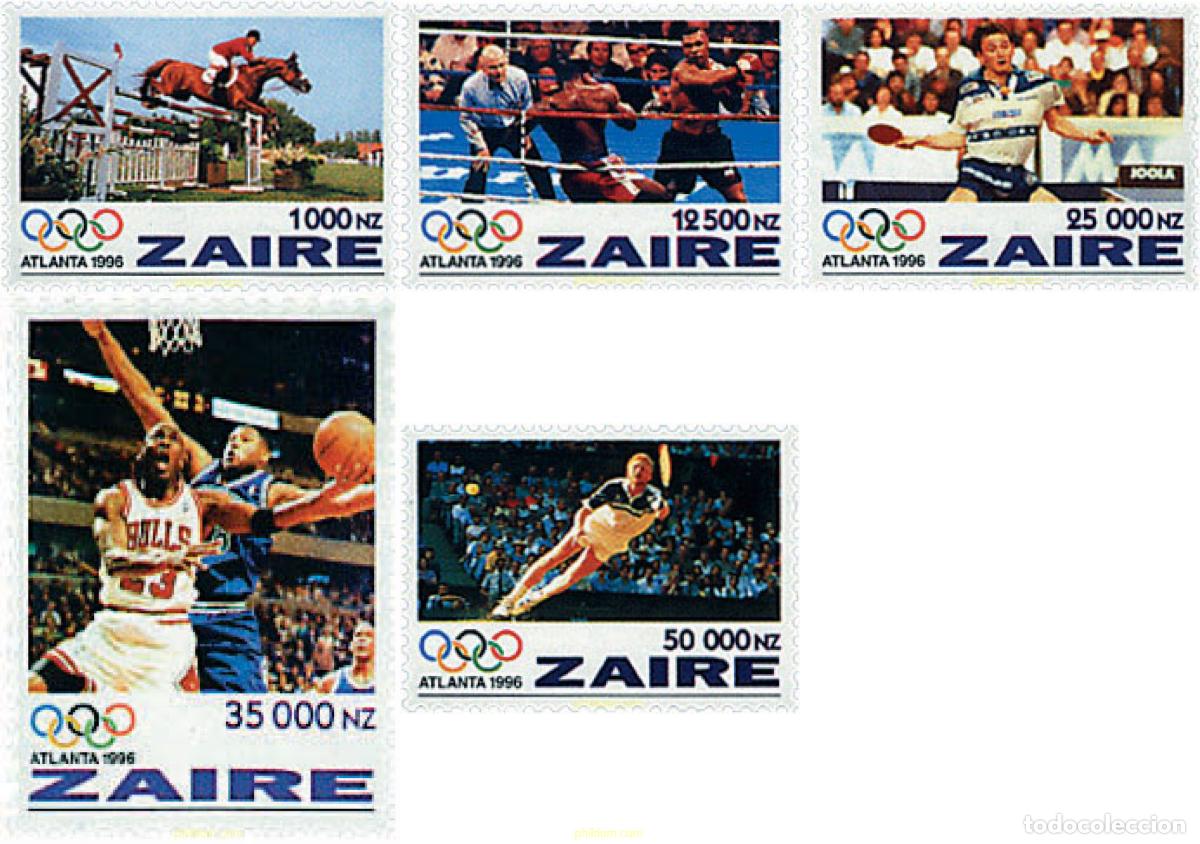 Sellos: 52878 MNH ZAIRE 1996 26 JUEGOS OLIMPICOS VERANO ATLANTA 1996