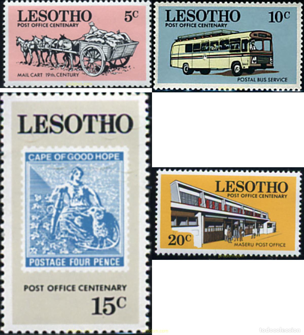 Briefmarken: 45305 MNH LESOTHO 1972 CENTENARIO DE LA PRIMERA OFICINA POSTAL EN LESOTHO
