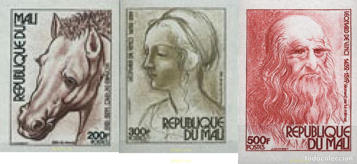 Sellos: 192655 MNH MALI 1977 525 ANIVERSARIO DE LA MUERTE DE LEONARDO DA VINCI.