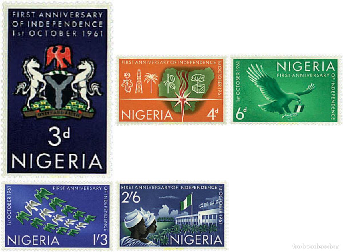 Sellos: 36855 MNH NIGERIA 1961 PRIMER ANIVERSARIO DE LA INDEPENDENCIA