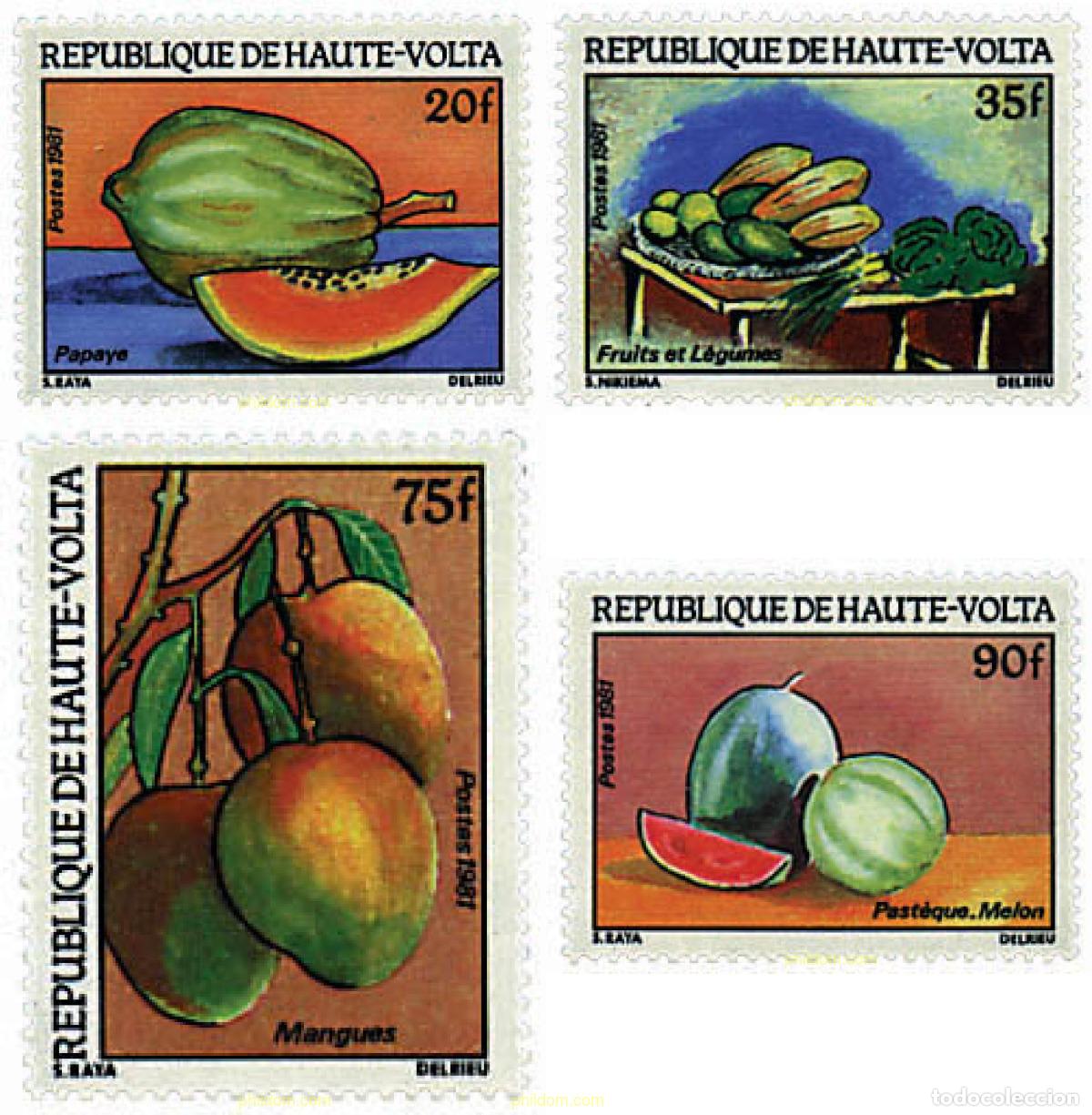 Sellos: 204700 MNH ALTO VOLTA 1981 FRUTOS
