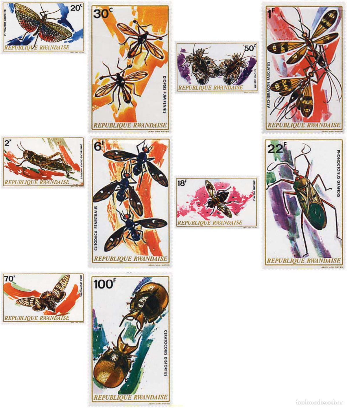Sellos: 76817 MNH RUANDA 1973 INSECTOS