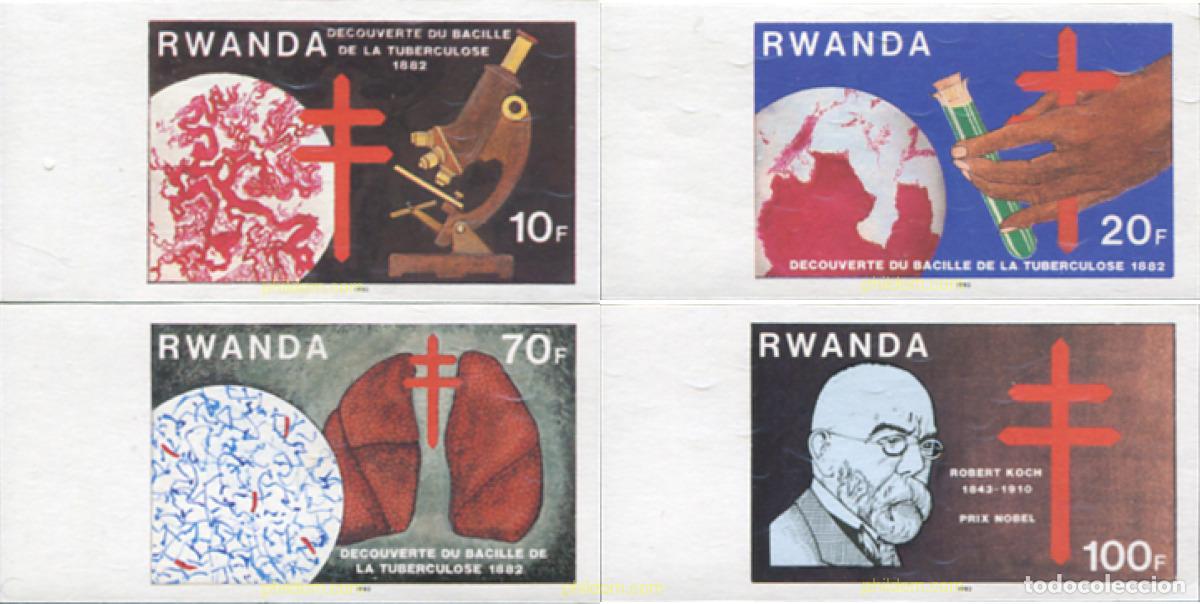 Sellos: 104573 MNH RUANDA 1982 CENTENARIO DEL DESCUBRIMIENTO DEL BACILO DE LA TUBERCULOSIS POR ROBERT KOCH