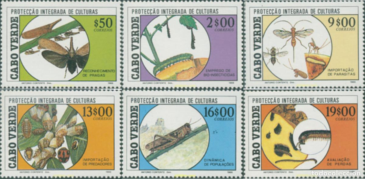 Sellos: 29363 MNH CABO VERDE 1988 INSECTOS