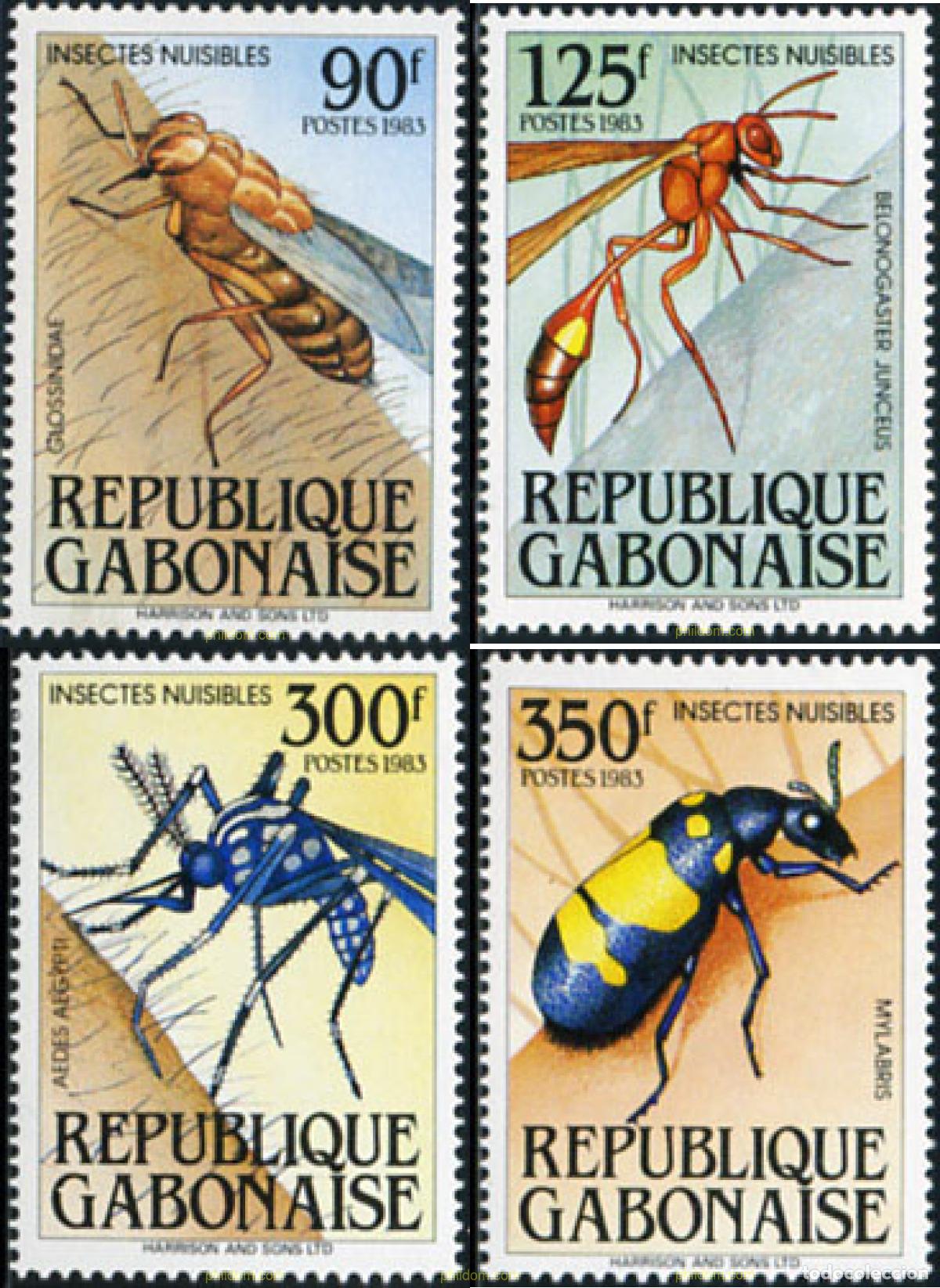 Sellos: 72958 MNH GABON 1983 INSECTOS