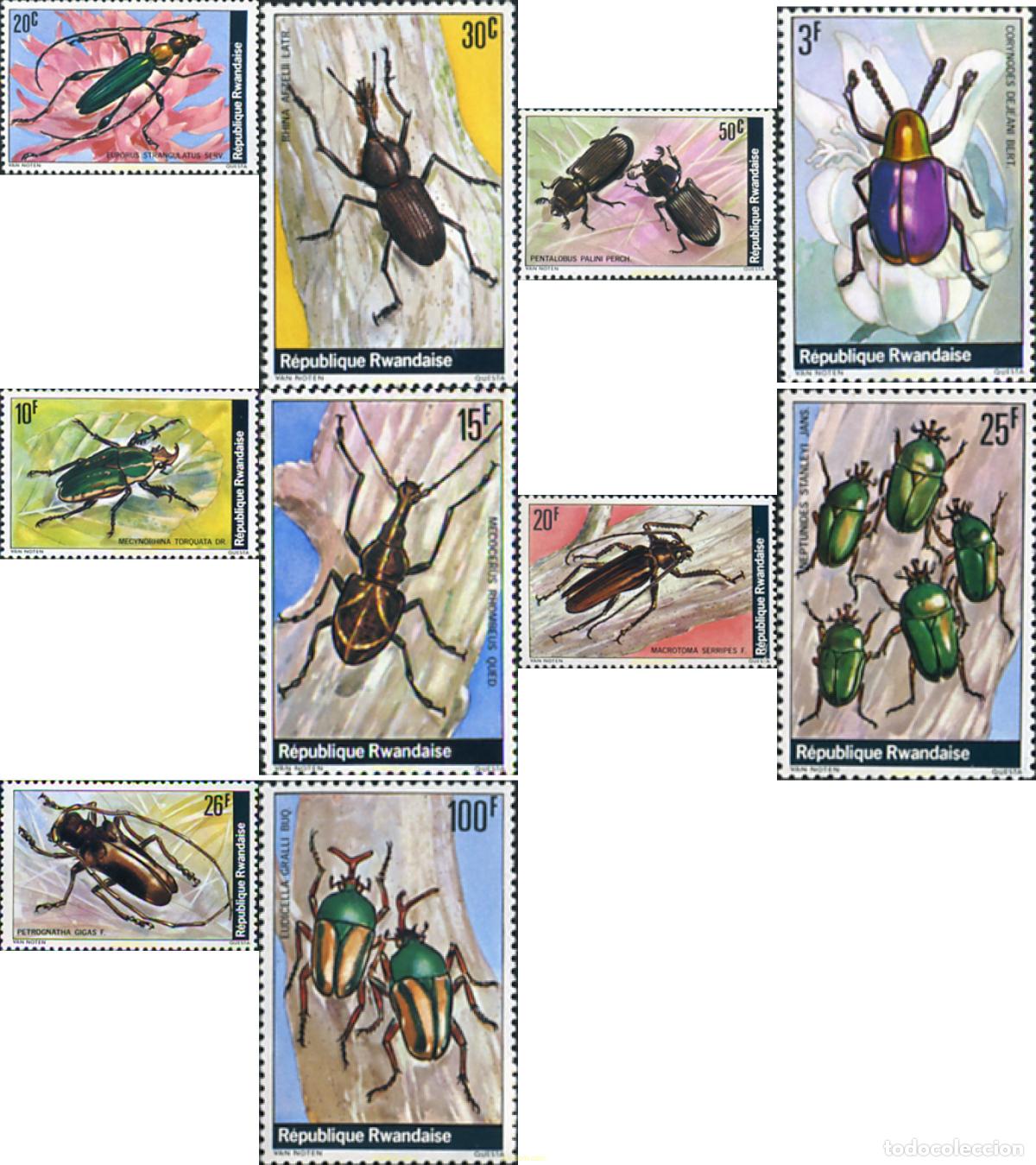 Sellos: 56532 MNH RUANDA 1978 COLEOPTEROS