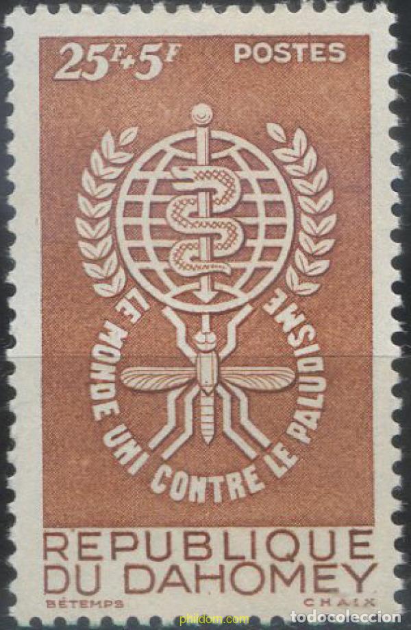Sellos: 29390 MNH DAHOMEY 1962 LUCHA CONTRA LA MALARIA