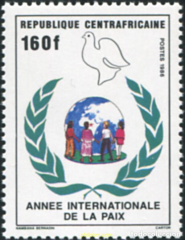 Sellos: 33135 MNH CENTROAFRICANA 1986 A&Ntilde;O INTERNACIONAL DE LA PAZ