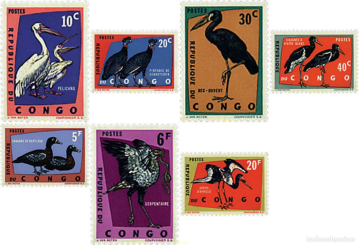 Sellos: 37184 MNH CONGO EX-BELGA 1963 PROTECCION DE LAS AVES