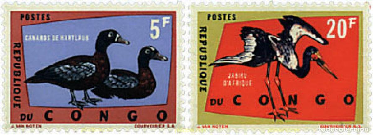 Sellos: 628649 MNH CONGO EX-BELGA 1963 PROTECCION DE LAS AVES