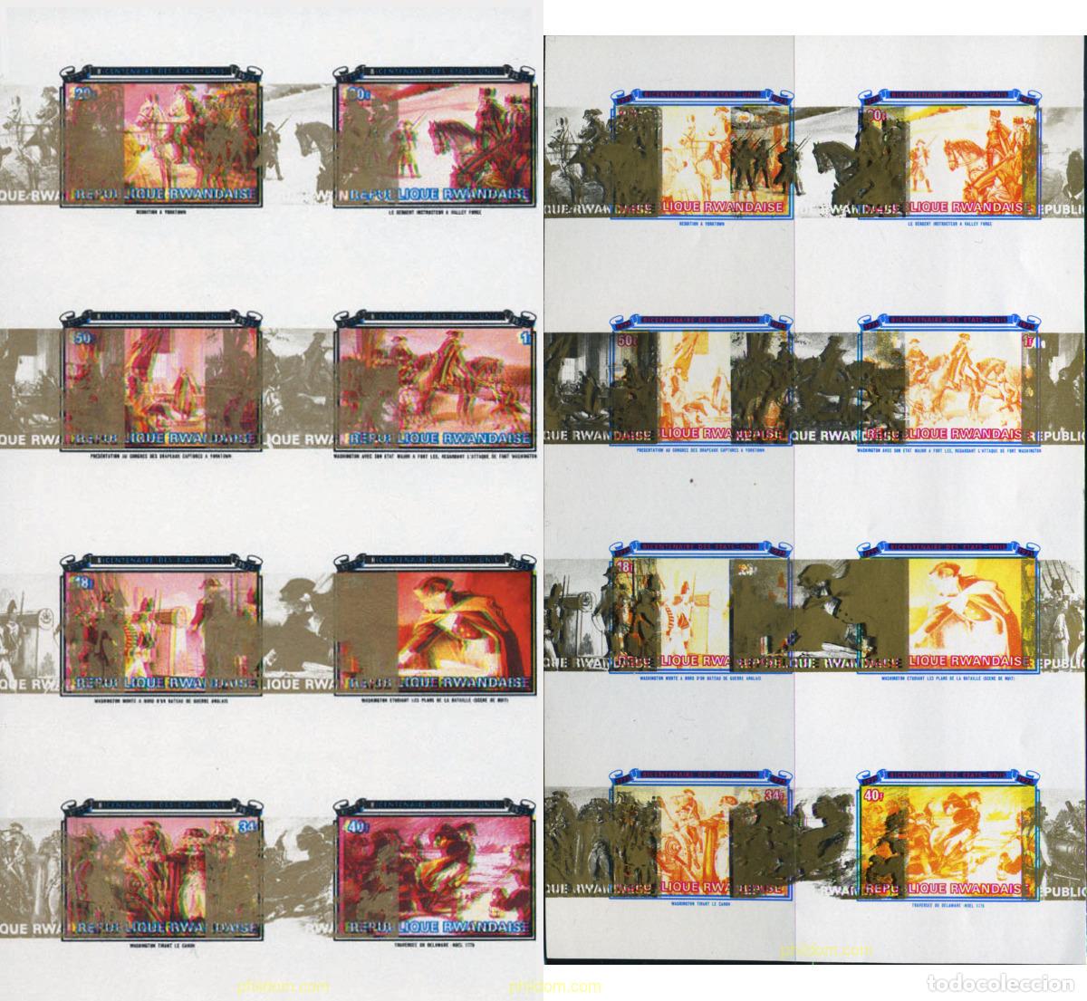 Sellos: 221858 MNH RUANDA 1976 BICENTENARIO DE LA INDEPENDENCIA DE LOS ESTADOS UNIDOS