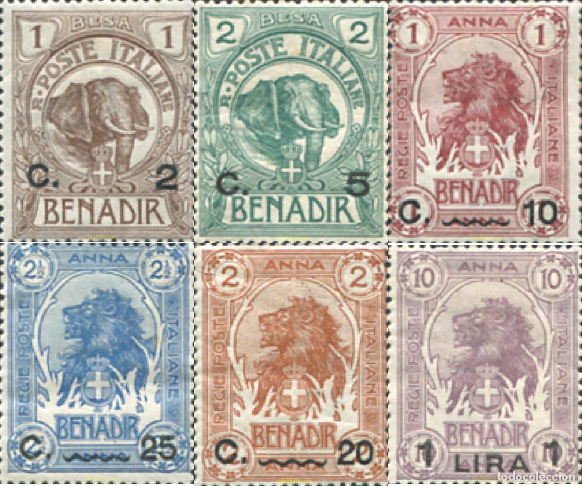 Sellos: 363166 HINGED SOMALIA ITALIANA 1906 MOTIVOS VARIOS