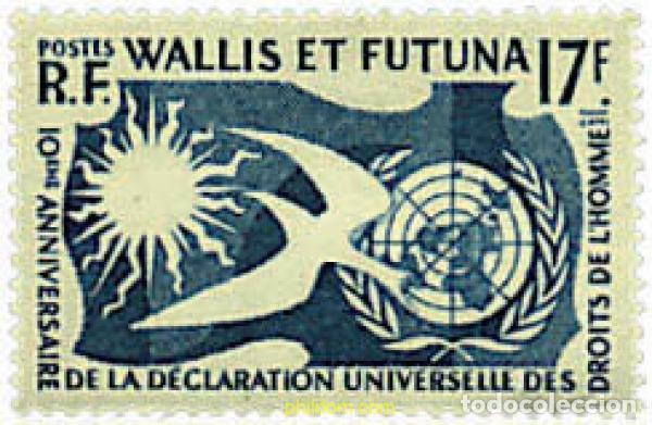 Sellos: 33889 MNH WALLIS Y FUTUNA 1958 10 ANIVERSARIO DE LA DECLARACION UNIVERSAL DE LOS DERECHOS HUMANOS
