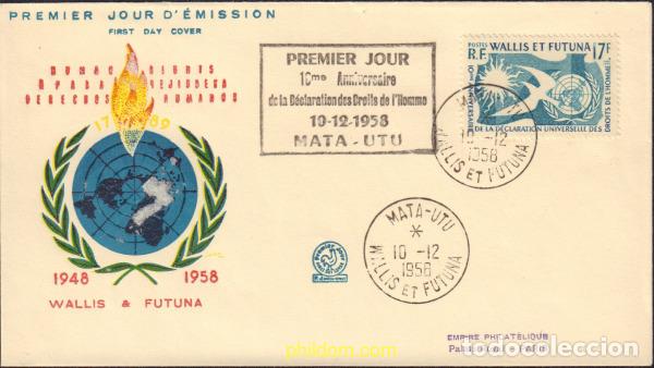 Sellos: 368971 MNH WALLIS Y FUTUNA 1958 10 ANIVERSARIO DE LA DECLARACION UNIVERSAL DE LOS DERECHOS HUMANOS