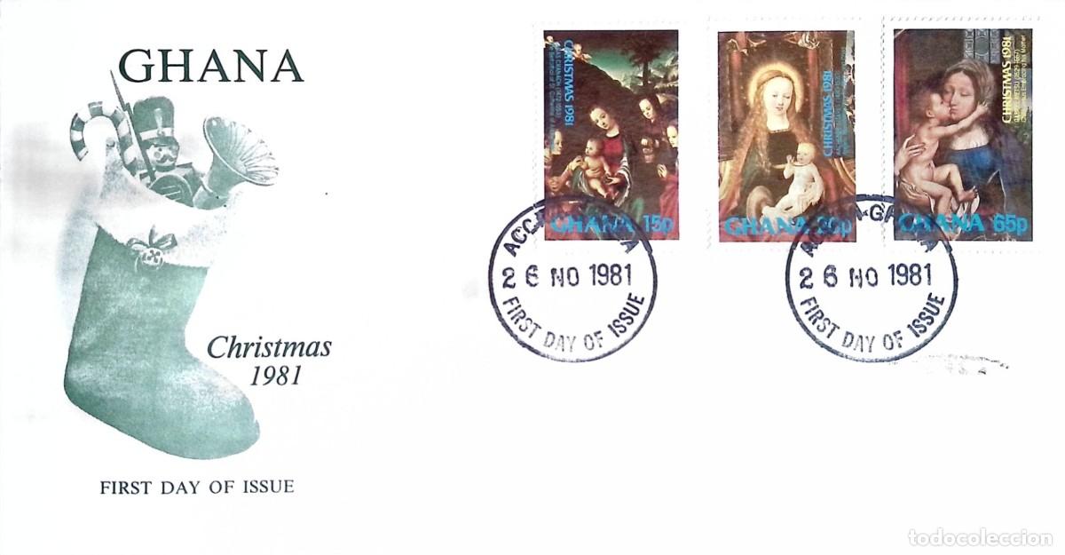 Sellos: O) 1981 GHANA, CHRISTMAS, MYSTICAL MARRIAGE OF SAINT CATHERINE - LUCAS CRANACH THE ELDER,VIRGIN MARY