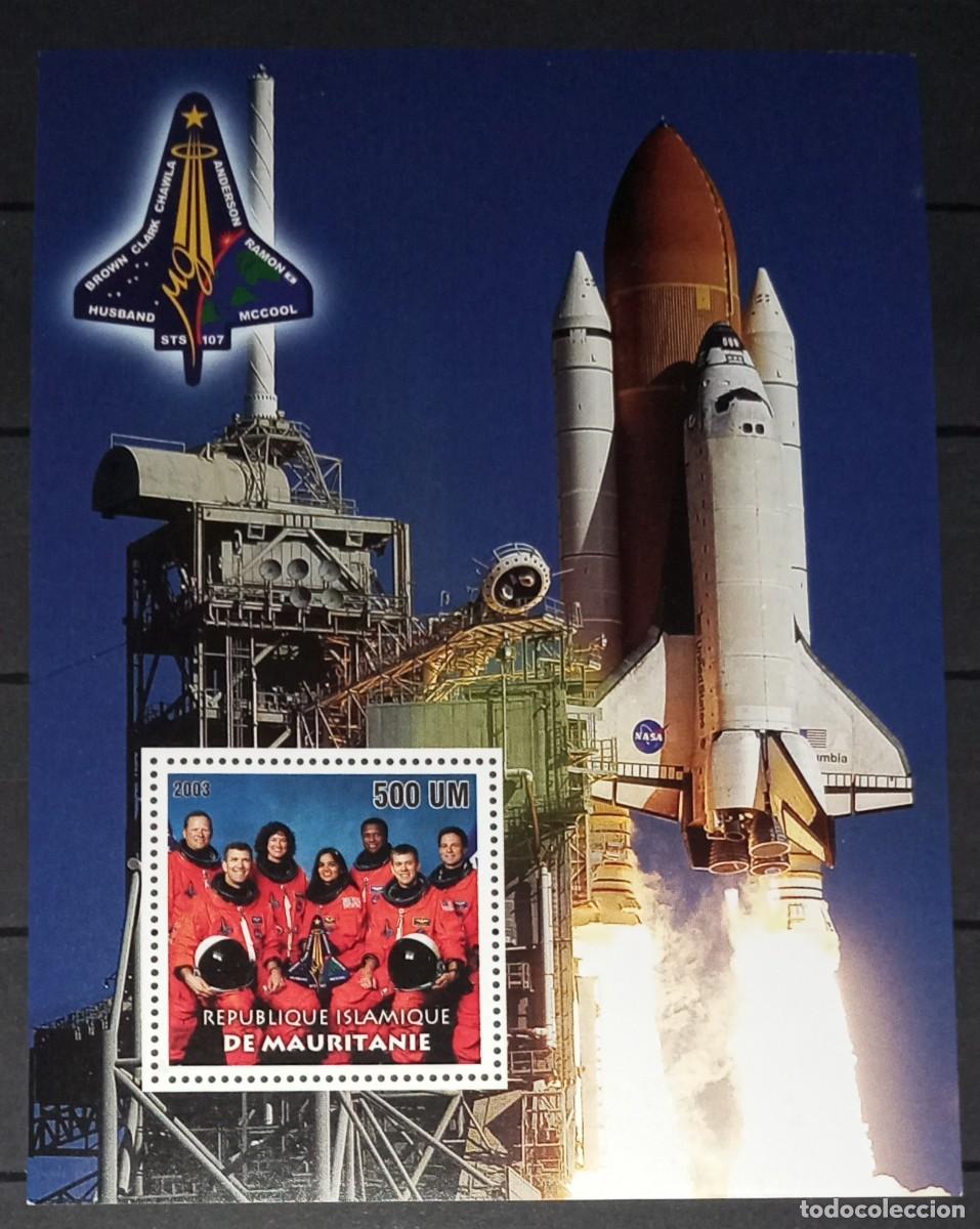 Briefmarken: MAURITANIA 2003 SHEET MNH COLUMBIA ESPACIO ESPACE SPACE ASTRONAUTAS ASTRONAUTS ASTRONAUTES