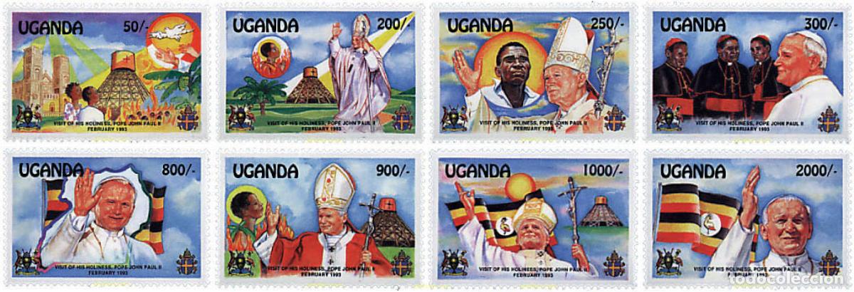 Sellos: 33866 MNH UGANDA 1993 VISITA DE JUAN PABLO II
